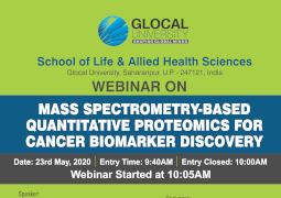 School Of Life and Allied Sciences is organizing a Webinar on