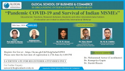 International webinar on Pandemic COVID-19 and Survival of Indian MSMEs