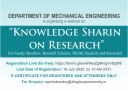 Webinar on  Knowledge Sharing on Research