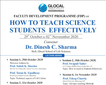 School of Life and Allied Health Sciences is organising FDP